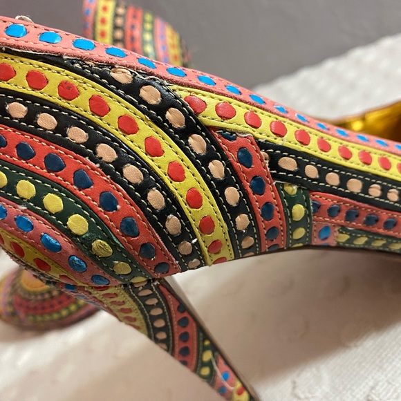 REPORT Signature Leather Woven Heels Brazil Dress Casual - Picture 5 of 16